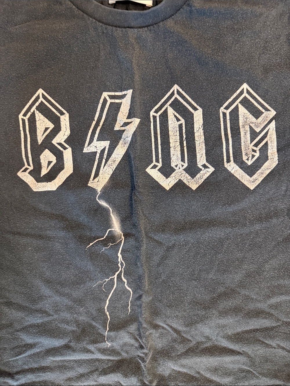 Anine Bing women’s  Graphic Lightning Tee - Slate Gray; size Small - Picture 3 of 5